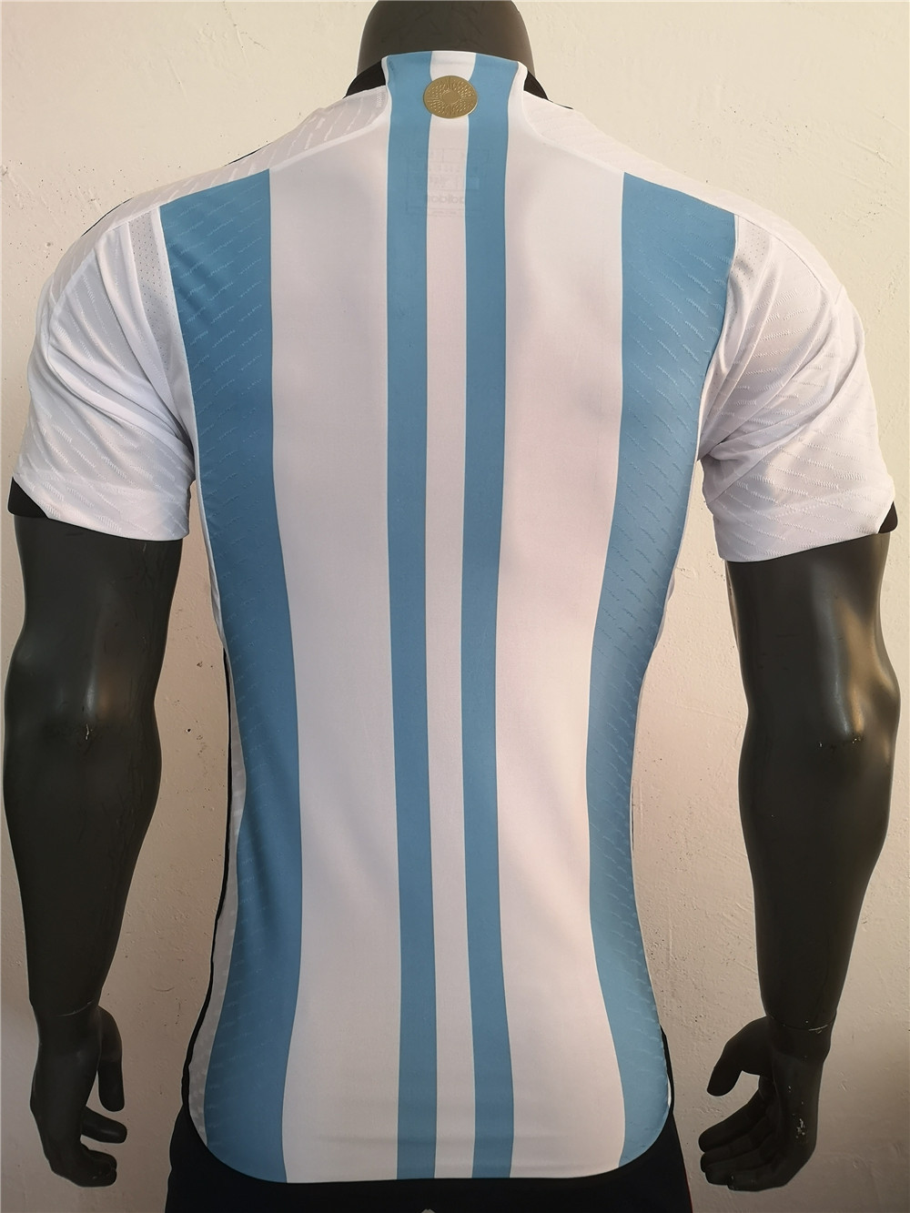 Argentina Soccer Jersey Replica Home Mens 2022 FIFA World Cup Qatar (Player Version)
