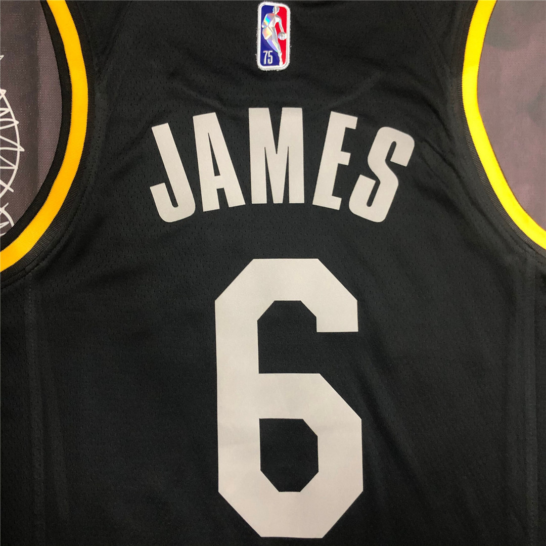 Los Angeles Lakers MVP Swingman Jersey - Select Series Black 2022 Mens (JAMES #6)