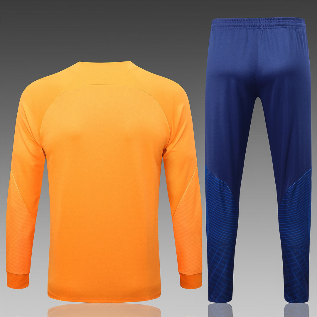 Barcelona Soccer Jacket + Pants Orange 2022/23 Youth