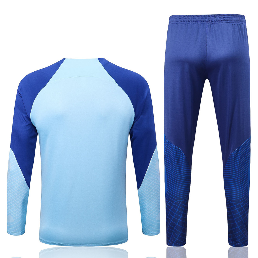 Atletico Madrid Soccer Training Suit Light Blue 2022/23 Mens