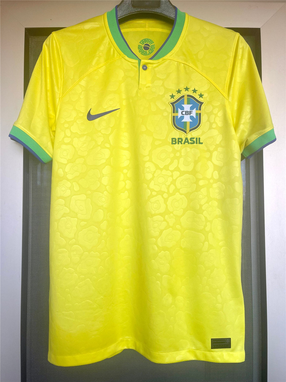 Brazil Soccer Jersey Replica Home 2022 FIFA World Cup Qatar Mens