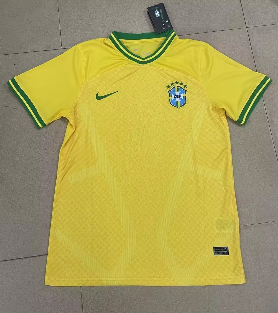 Brazil Soccer Training Jersey Replica  Yellow 2022 Mens
