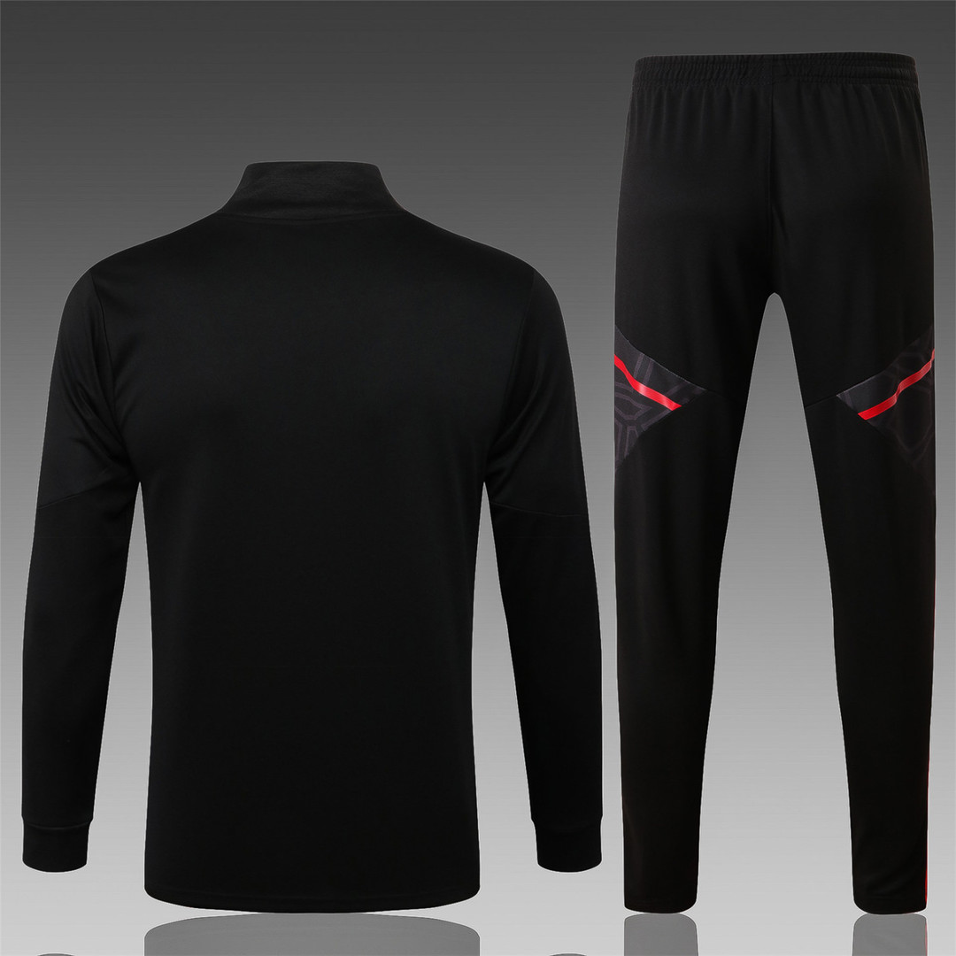 Bayern Munich Soccer Jacket + Pants Replica Black 2022/23 Youth