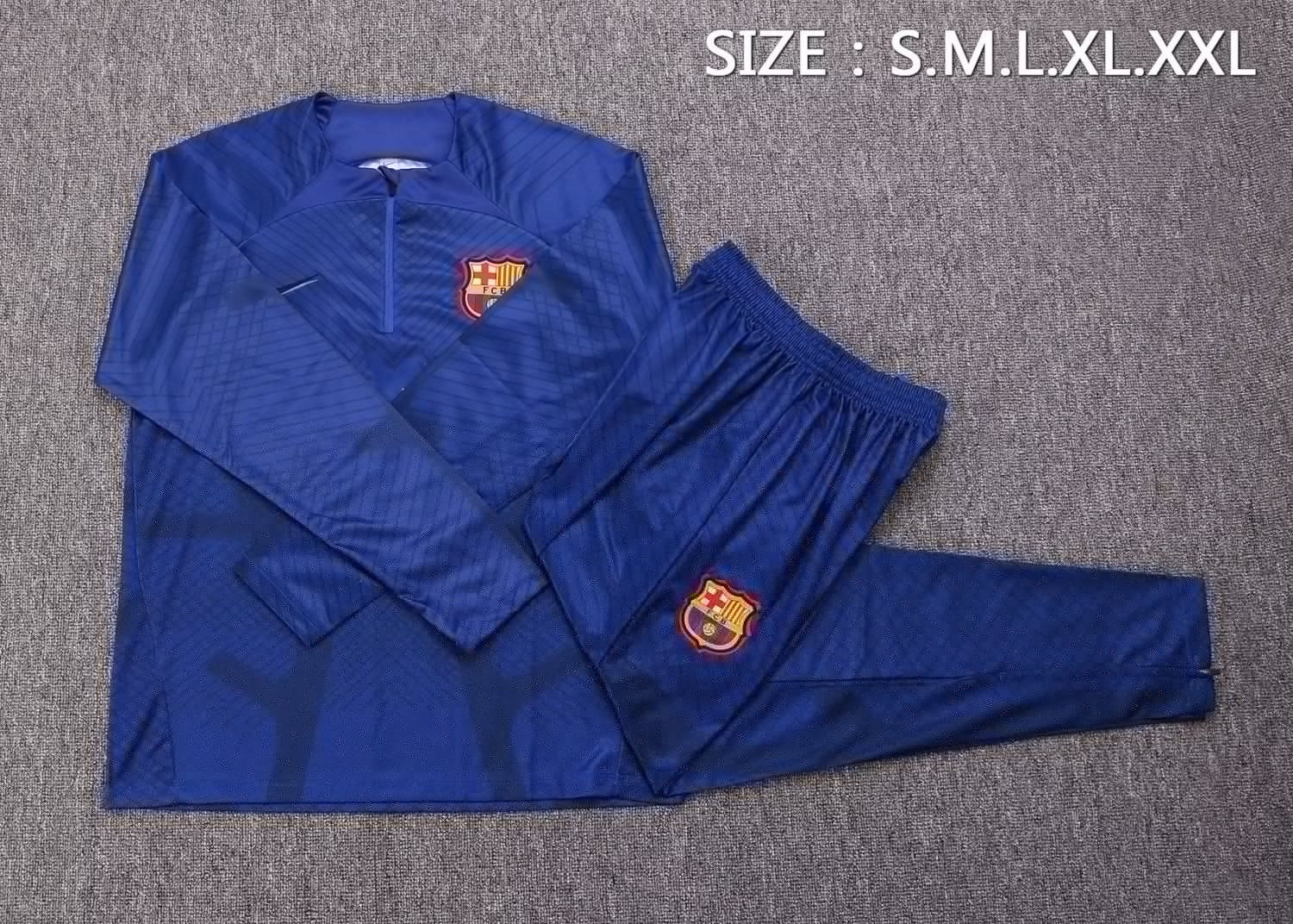Barcelona Soccer Training Suit Replica Blue 3D 2022/23 Mens