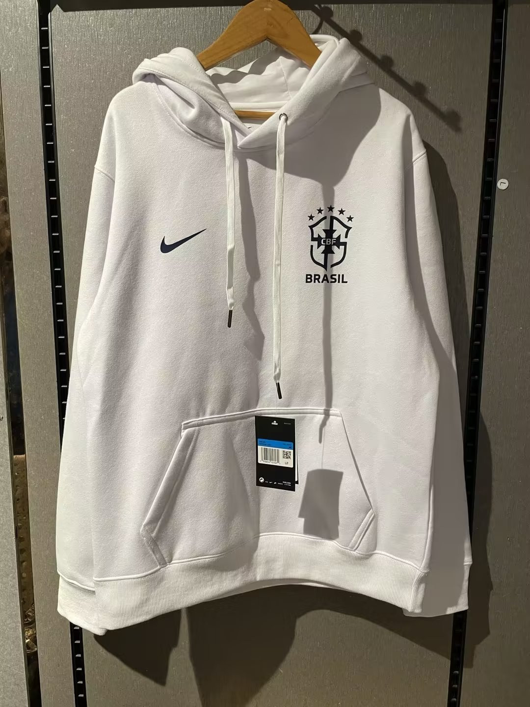 Brazil Soccer Sweatshirt White Pullover 2022 Men's (Hoodie)