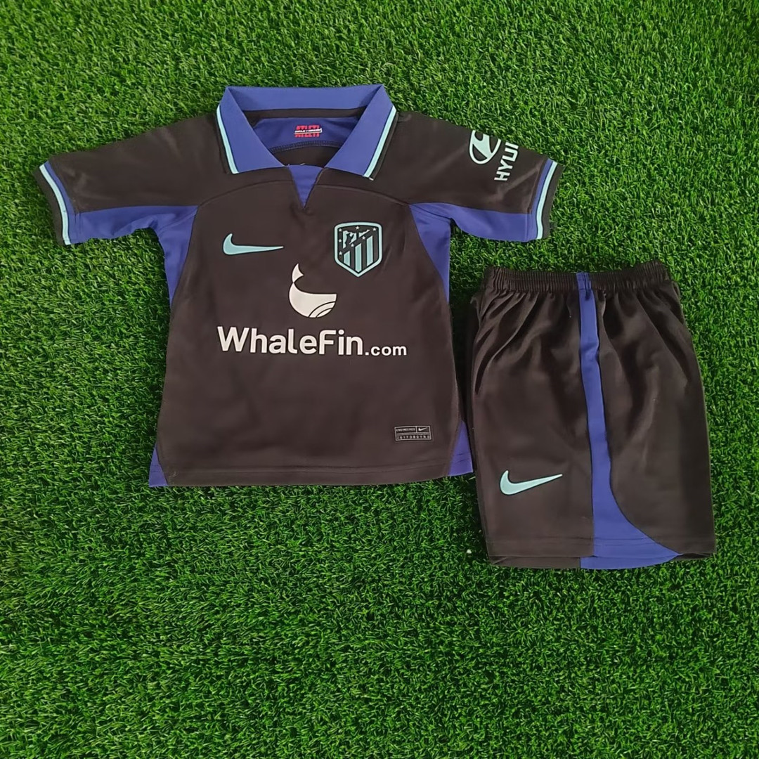 Atletico Madrid Soccer Jersey + Short Replica Away Youth 2022/23
