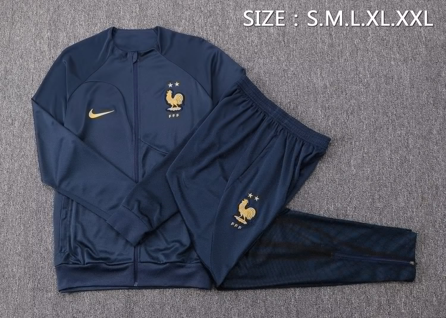 France Soccer Jacket + Pant Replica Royal II 2022 Men's