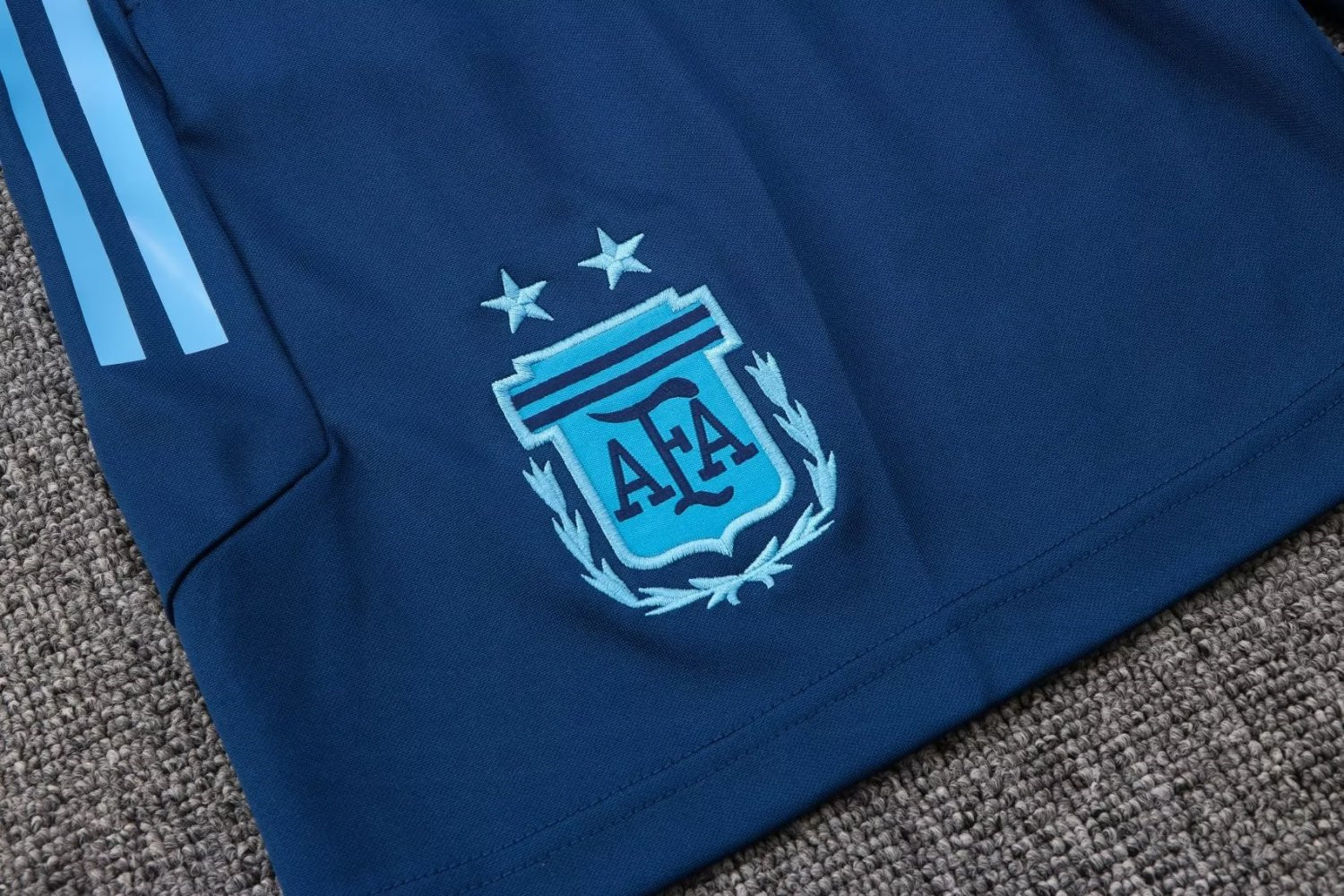 Argentina Soccer Jersey + Short Replica Blue 2022 Mens