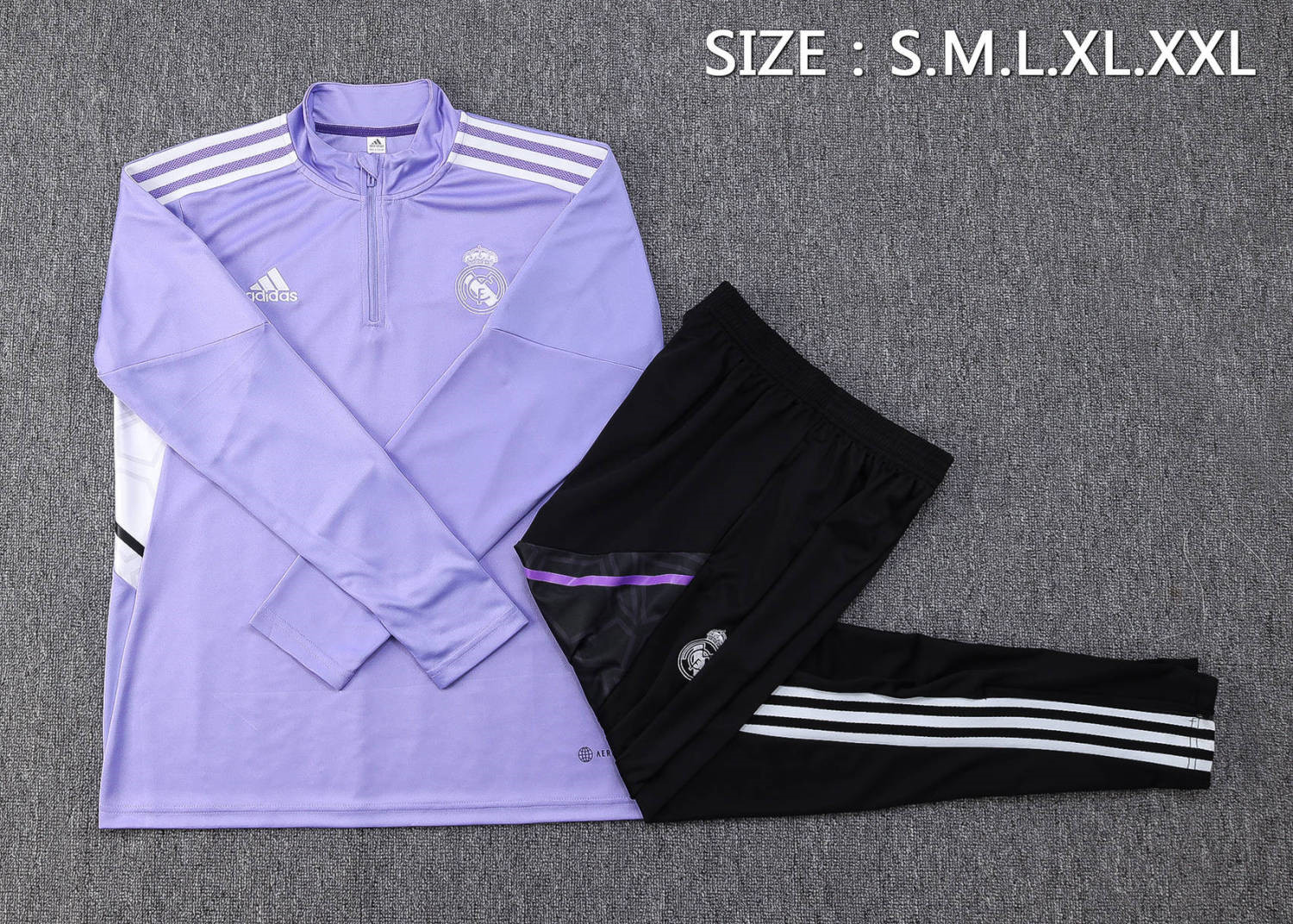 Real Madrid Soccer Training Suit Replica Light Purple 2022/23 Mens