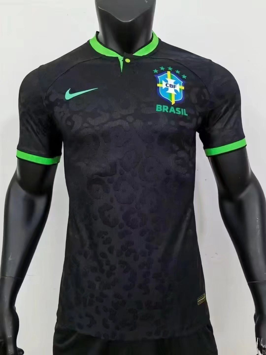Brazil Soccer Jersey Replica Black - Green 2022 Mens (Special Edition)