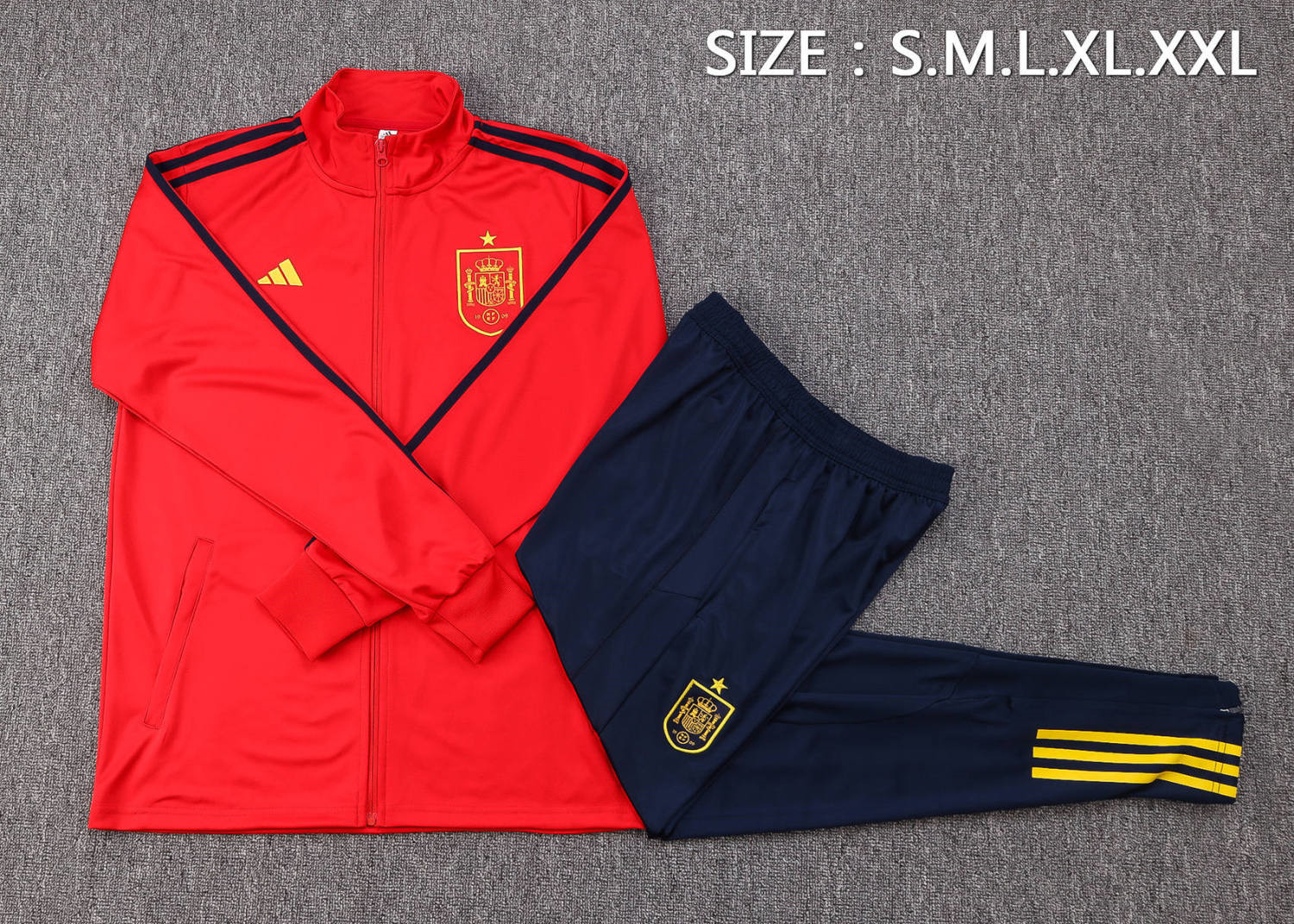 Spain Soccer Jacket + Pants Replica Red 2022 Mens