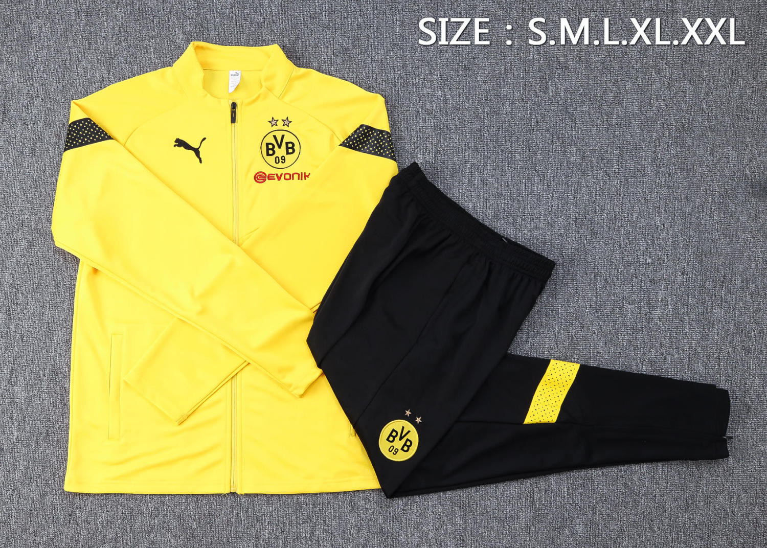 Borussia Dortmund Soccer Jacket + Pants Replica Yellow 2022/23 Mens