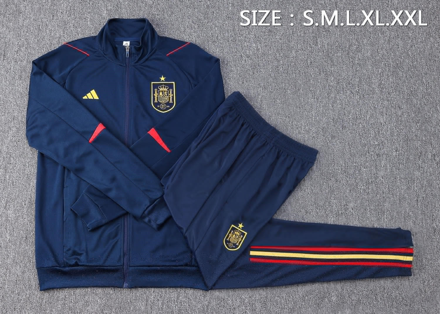 Spain Soccer Jacket + Pants Replica Royal 2022 Mens