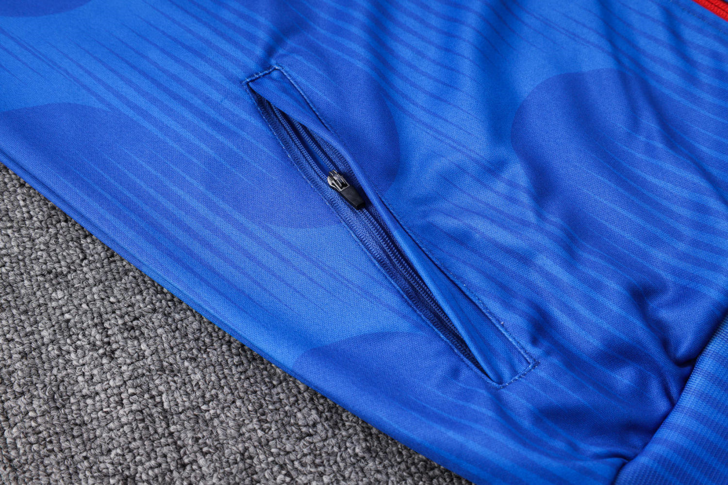 Spain Soccer Jacket + Pants Replica Blue 2022 Mens
