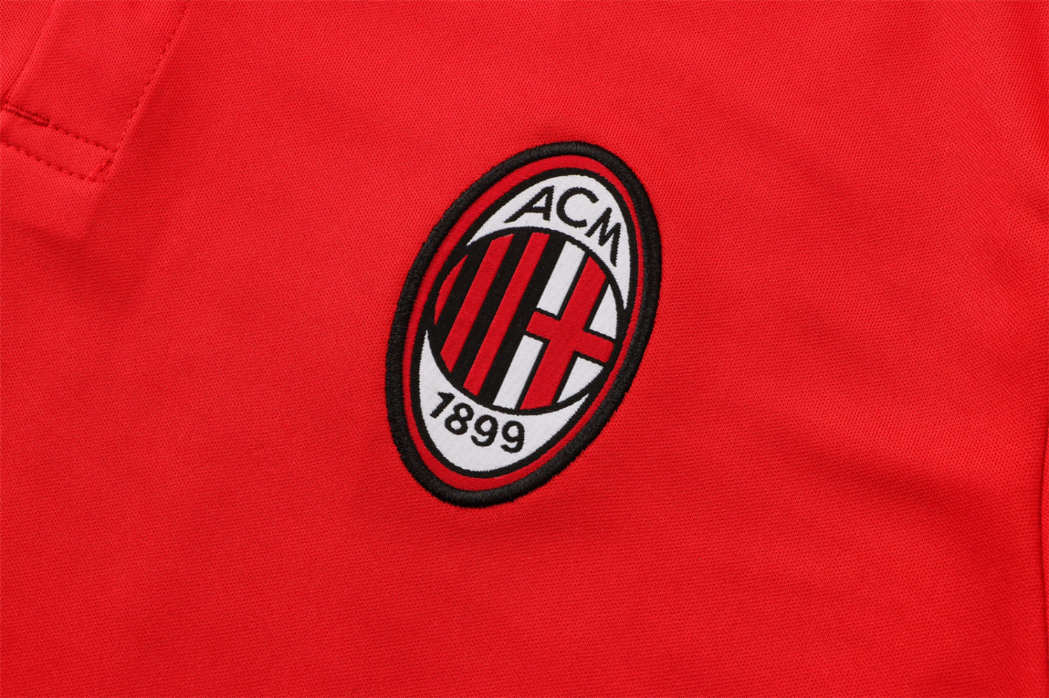 AC Milan Soccer Polo Jersey All Red Mens 2021/22