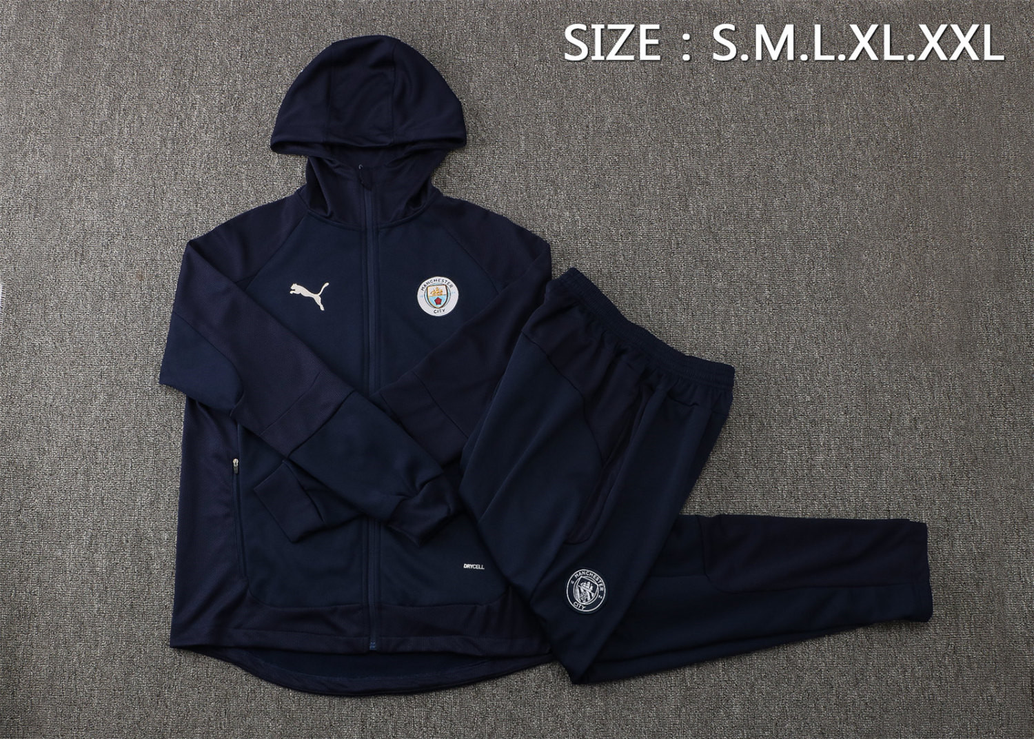Manchester City Soccer Training Suit Jacket + Pants Hoodie Royal Mens 2021/22