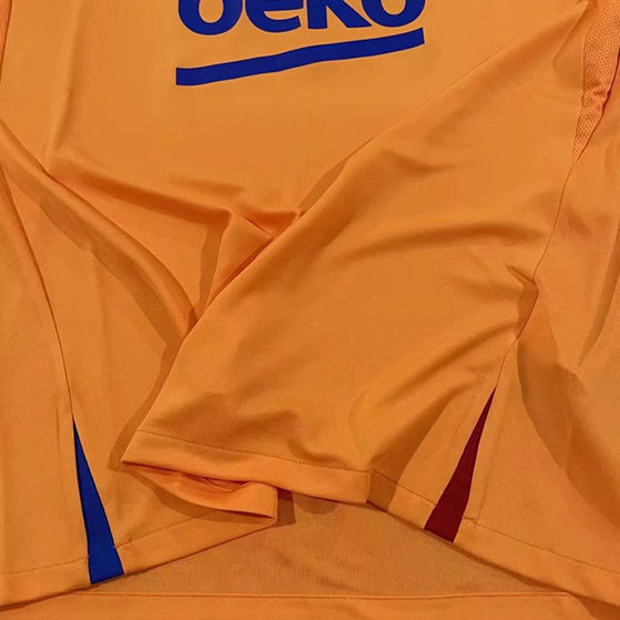 Barcelona Soccer Training Jersey Replica Orange Mens 2022 