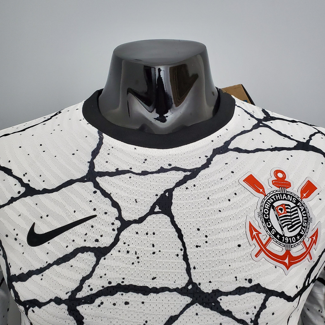 Corinthians Soccer Jersey Replica Home Long Sleeve Mens 2021/22 (Player Version)