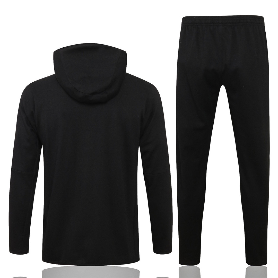 Liverpool Soccer Training Suit Jacket + Pants Hoodie Black Mens 2021/22