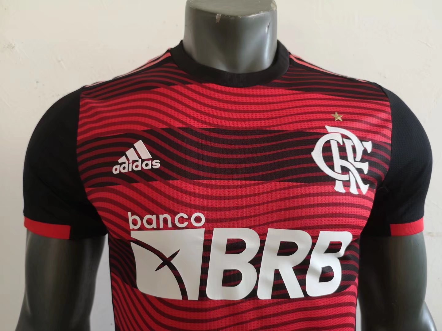 Flamengo Soccer Jersey Replica Home With BRB Mens 2022/23 (Player Version)