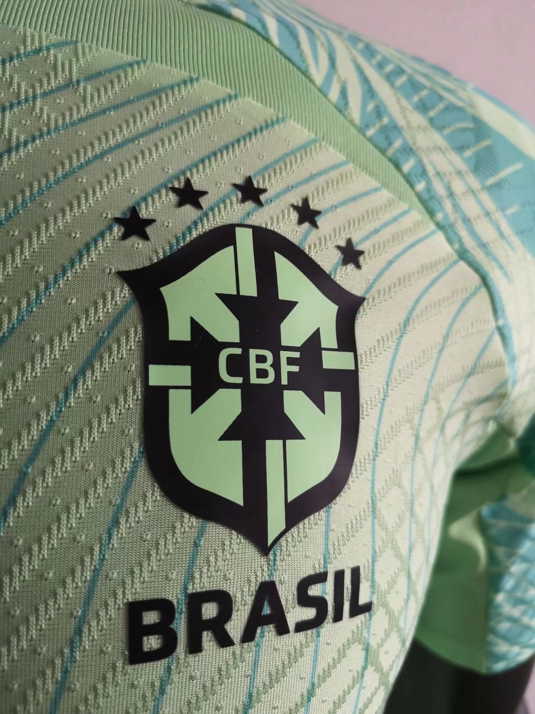 Brazil Soccer Training Jersey Replica Pre-Match Mint Mens 2022 (Match)