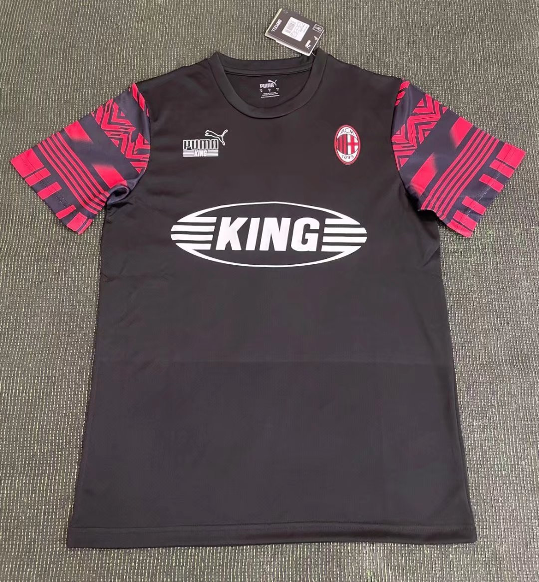 AC Milan Soccer Training Jersey Replica Puma King Black Mens 2022/23