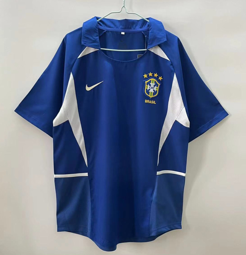 Brazil Soccer Jersey Replica Retro Away Mens 2002