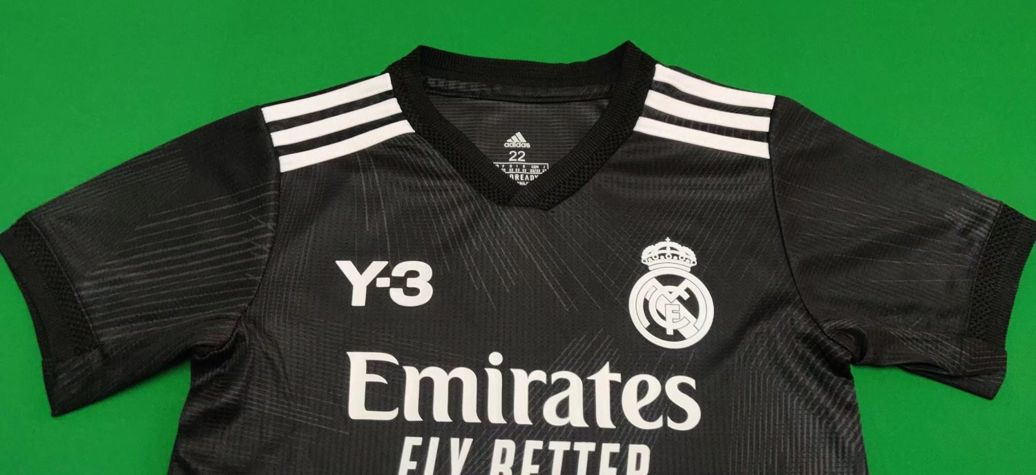 Real Madrid Soccer Jersey + Short Replica Y-3 120th Anniversary Black Youth 2022-23