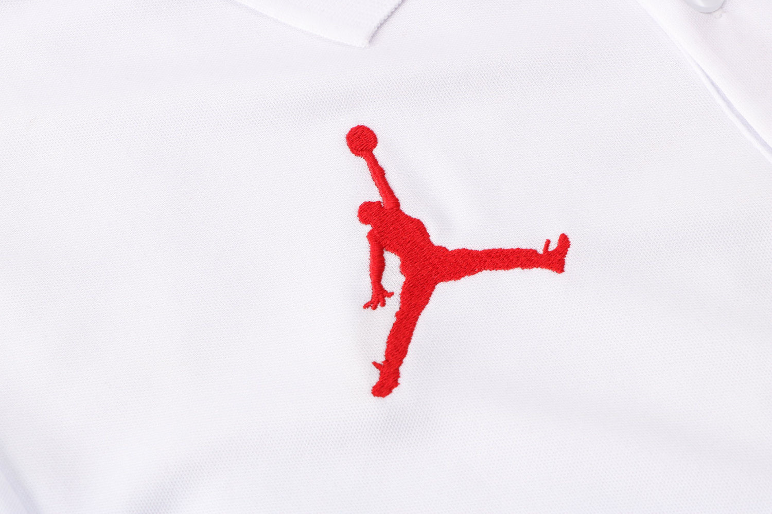 PSG x Jordan Soccer Polo Jersey Replica White - Red Mens 2021/22