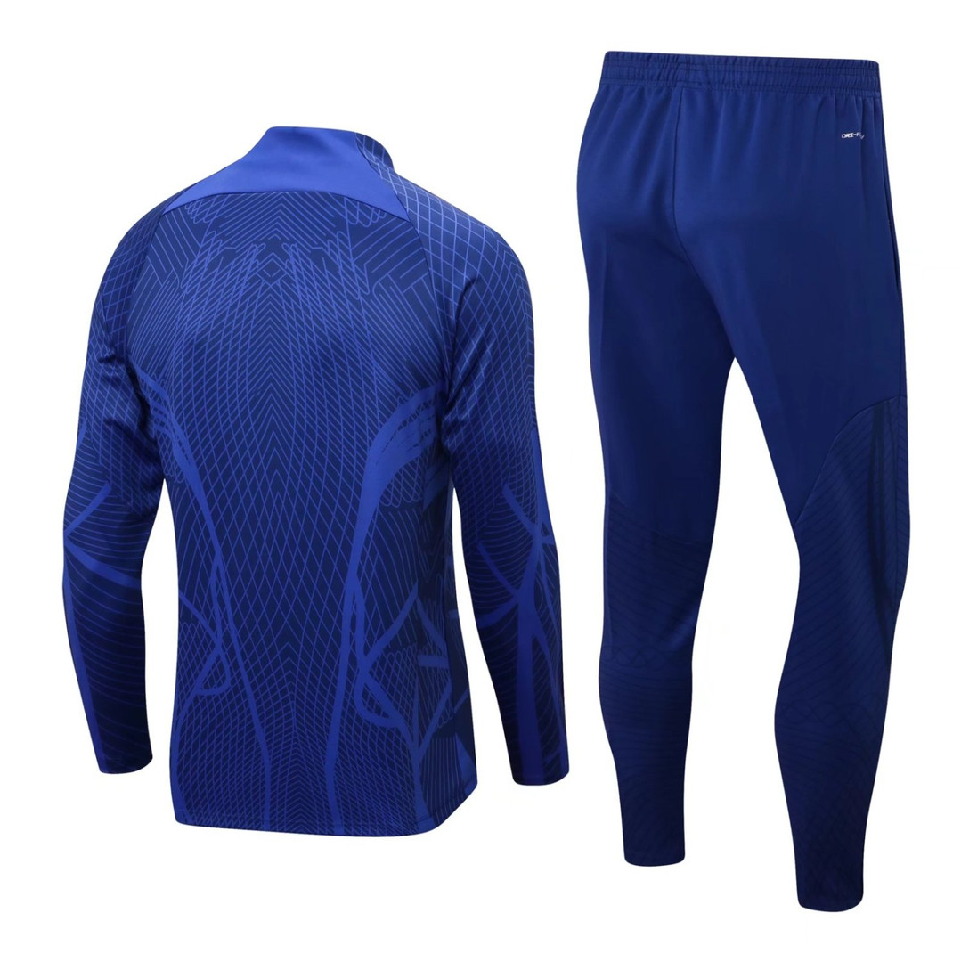 Netherlands Soccer Training Suit  Blue Mens 2022