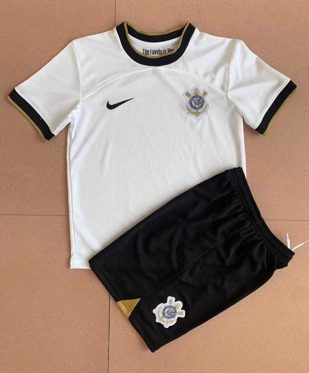 Corinthians Soccer Jerseys + Short Replica Home Youth 2022/23