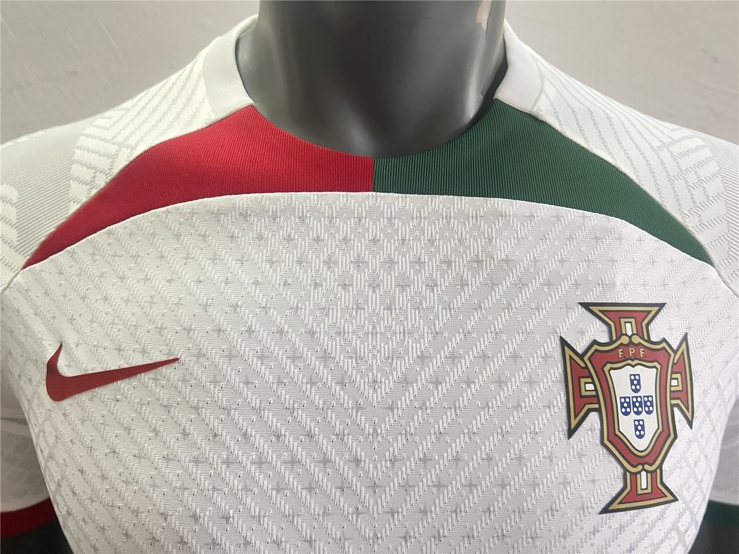 Portugal Soccer Training Jersey Replica Pre-Match White Mens 2022 (Match)