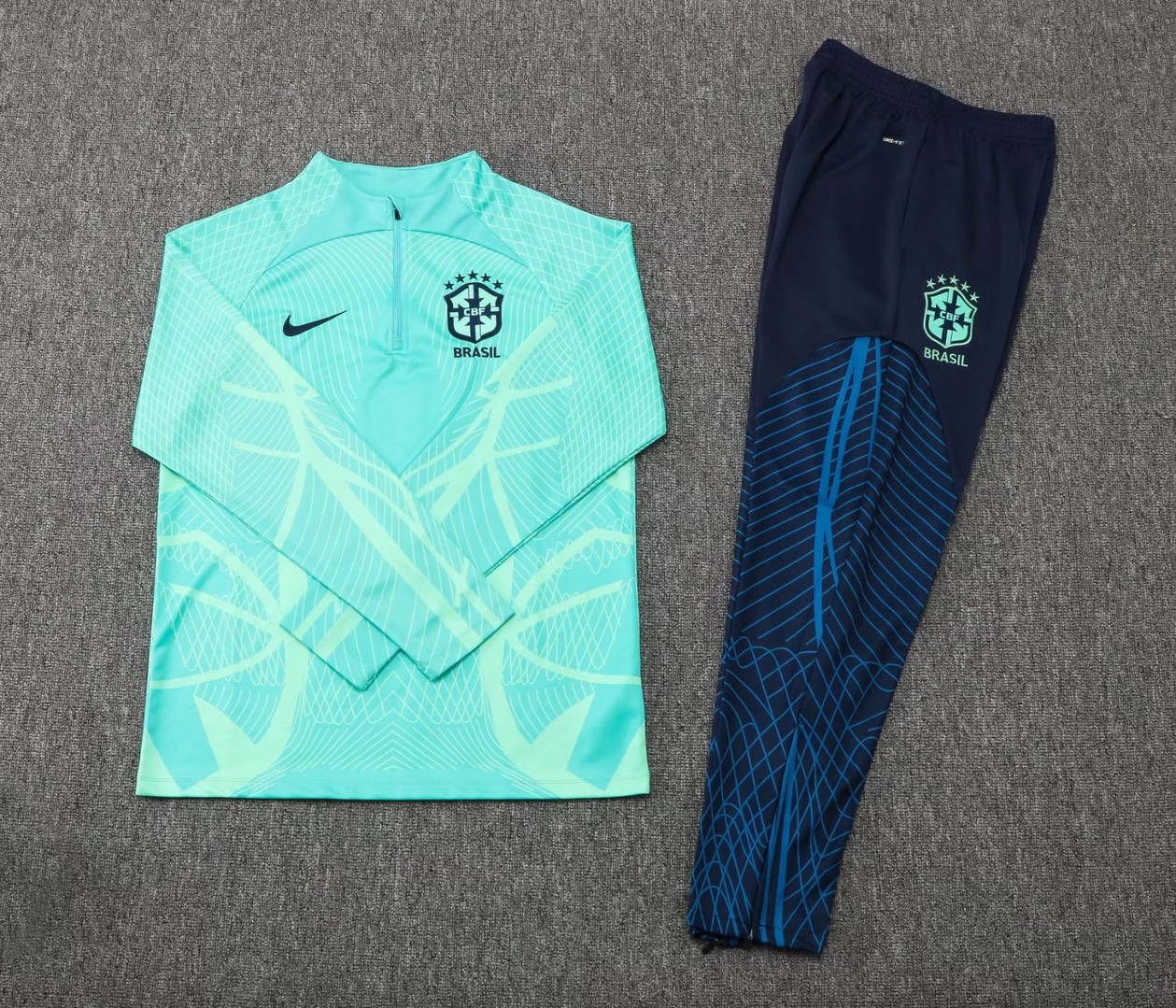 Brazil Soccer Training Suit Green 3D Mens 2022