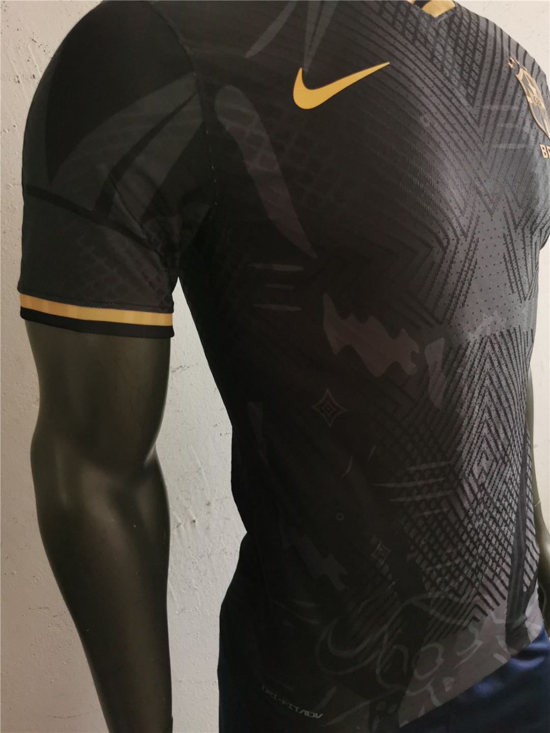 Brazil Soccer Jersey Replica Special Edition Black Mens 2022 (Match)