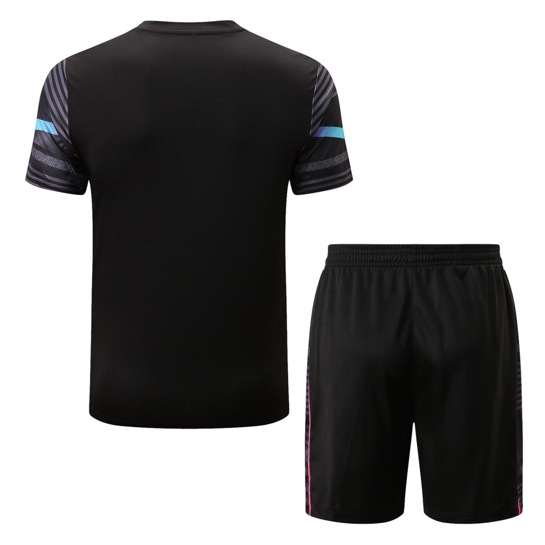 Manchester City 2022-23 Black Soccer Jersey + Short Replica Mens