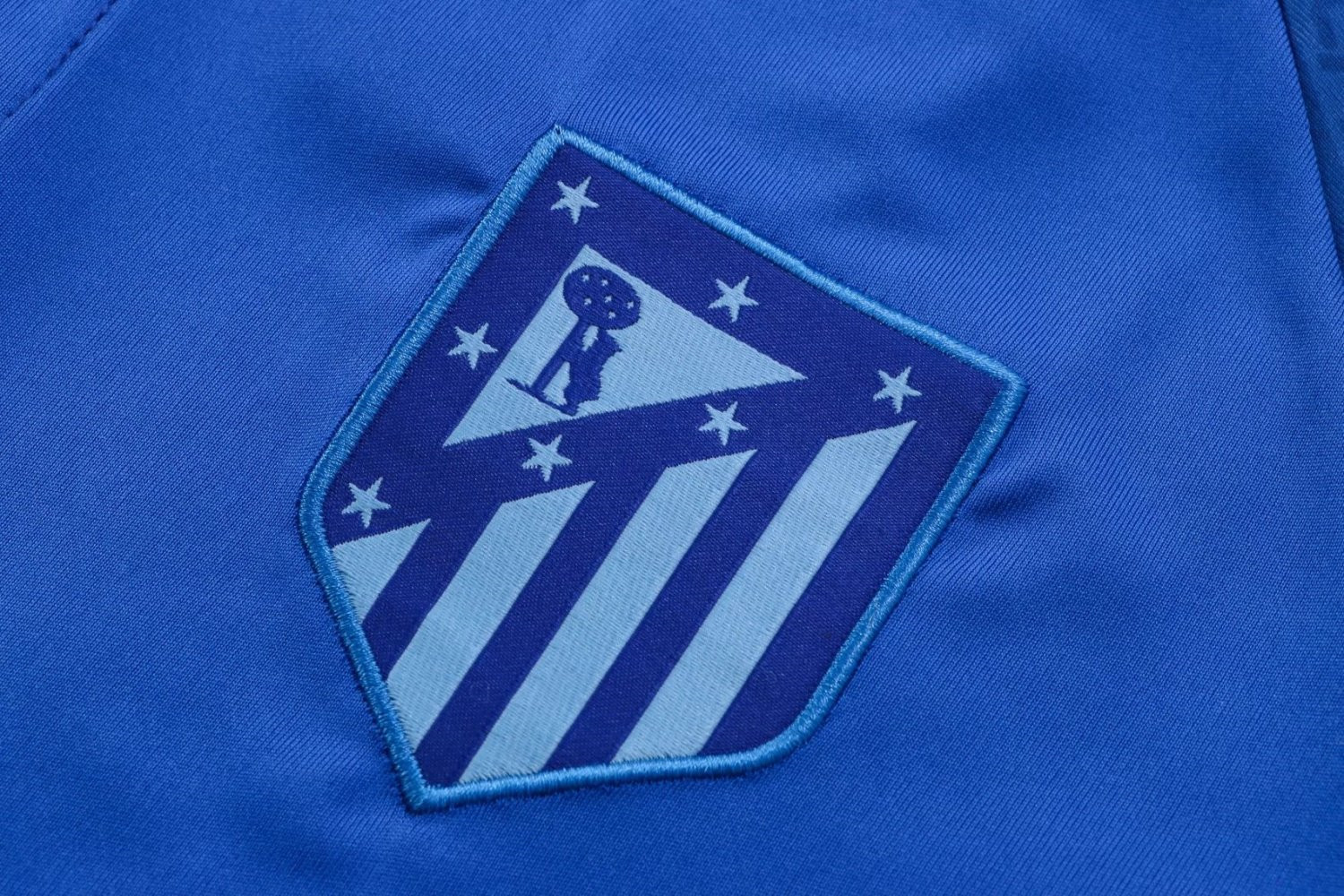 Atletico Madrid Soccer Polo Jersey Replica Blue Mens 2022/23