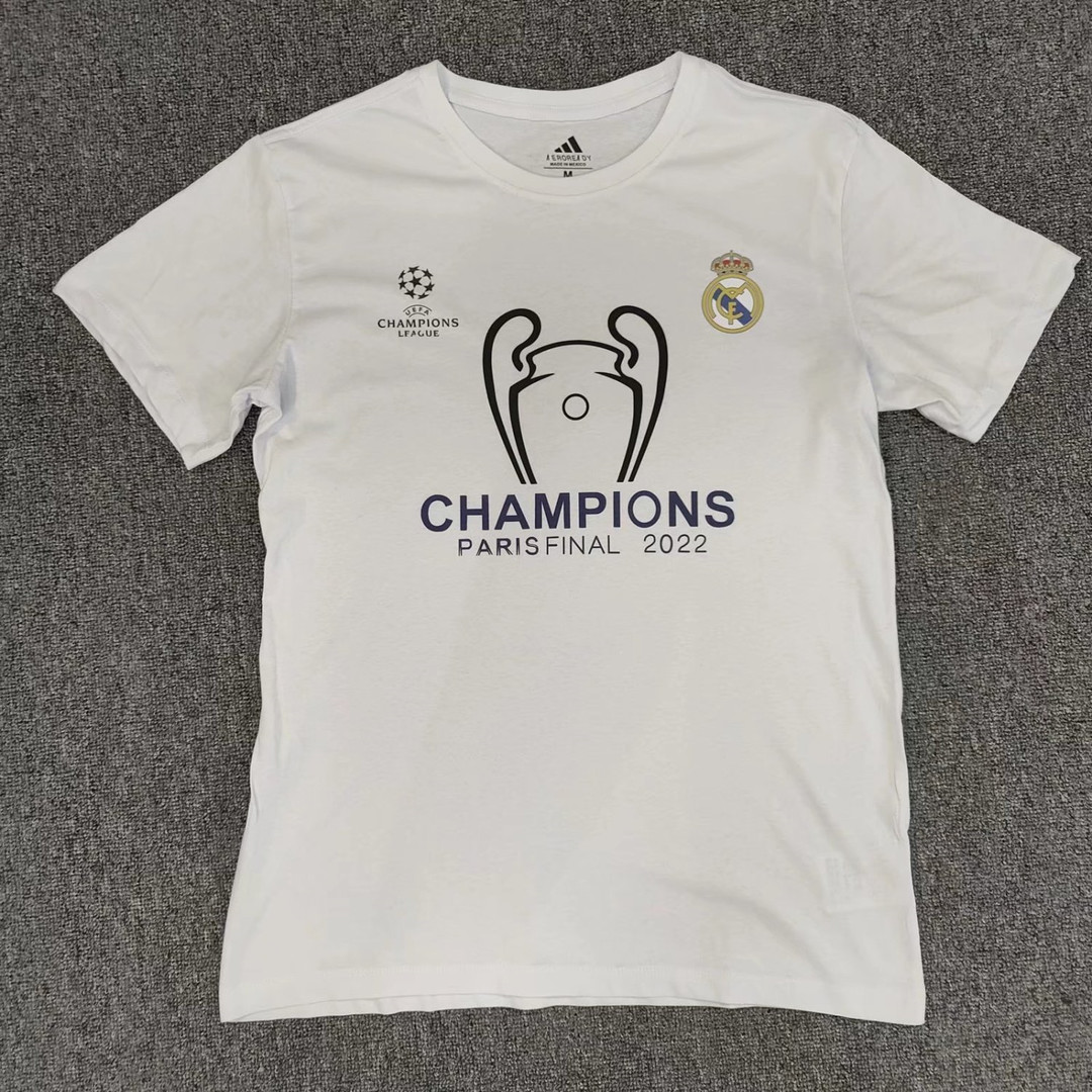 Real Madrid T-Shirt 14 UEFA Champions White II Mens 2021/22
