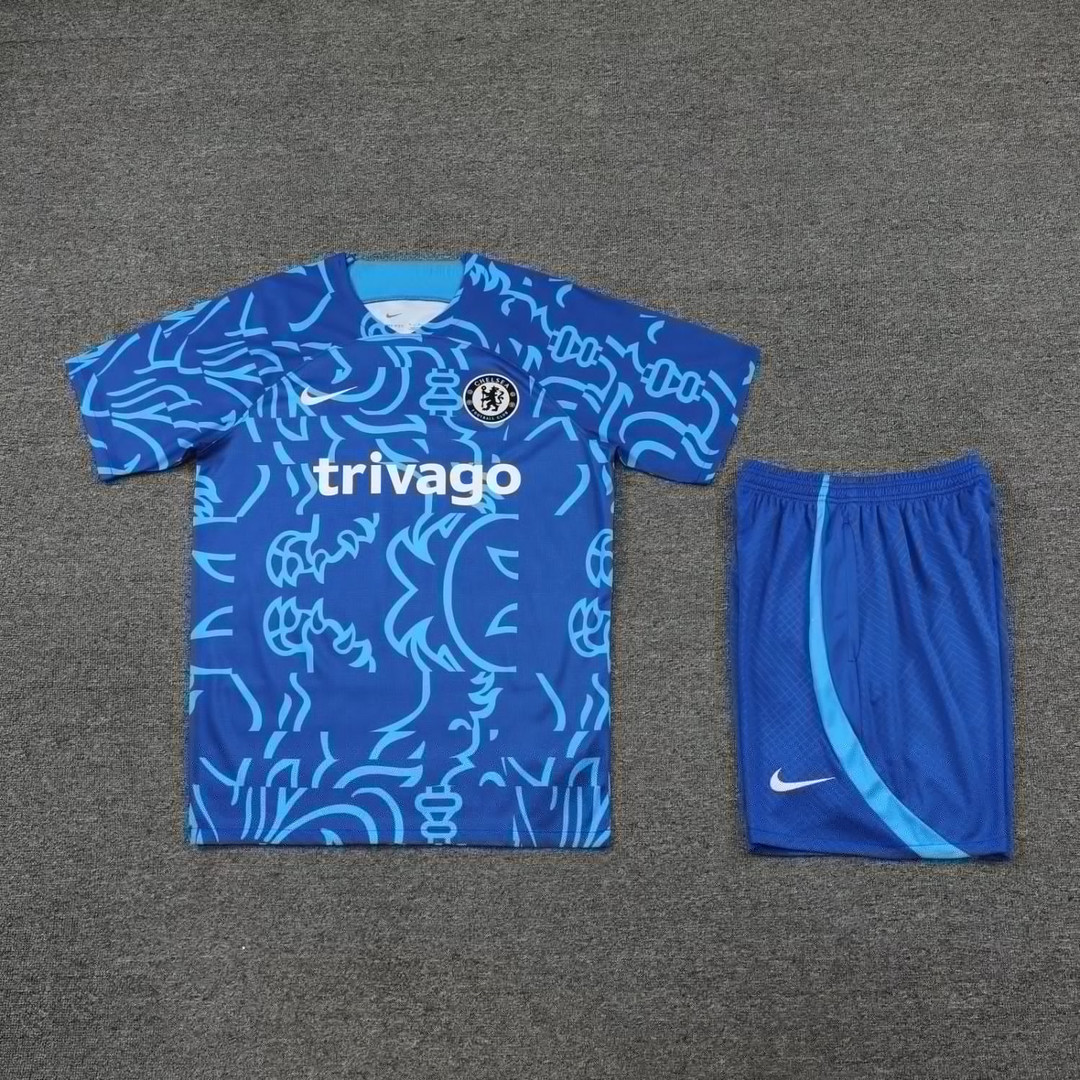 Chelsea Soccer Jersey + Short Replica Blue 3D Mens 2022/23