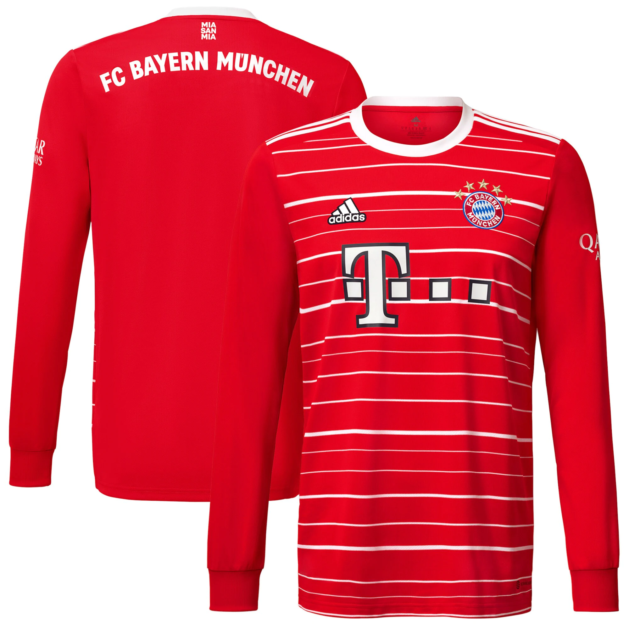 Bayern Munich Home Soccer Jersey Replica Mens 2022/23 (Long Sleeve)