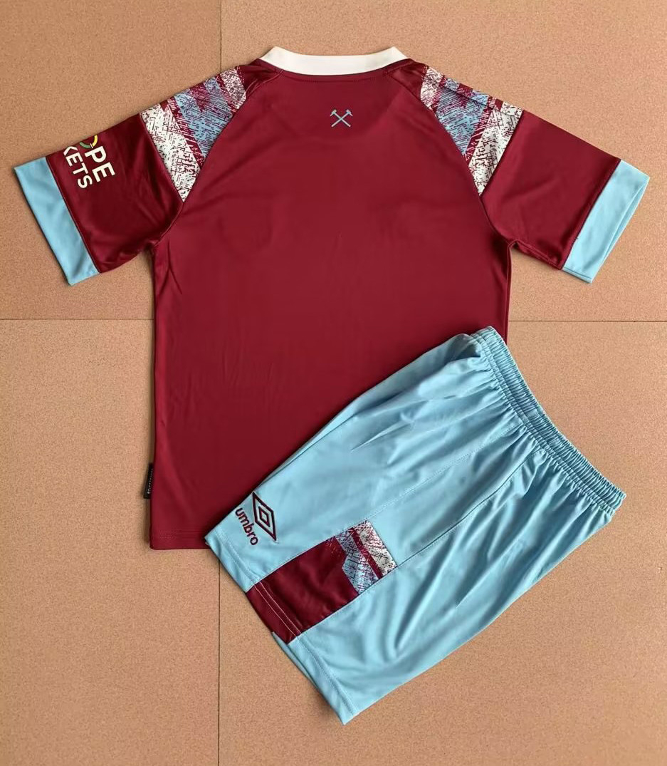 West Ham United Soccer Jersey + Short Replica Home Youth 2022/23