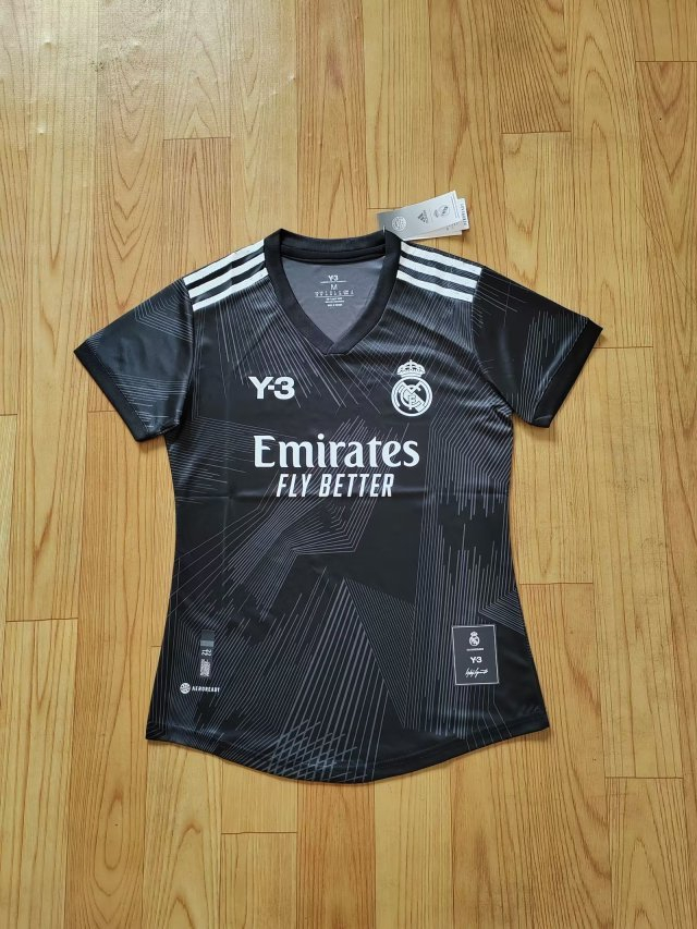 Real Madrid Soccer Jersey Replica Y-3 120th Anniversary Black Womens 2022/23