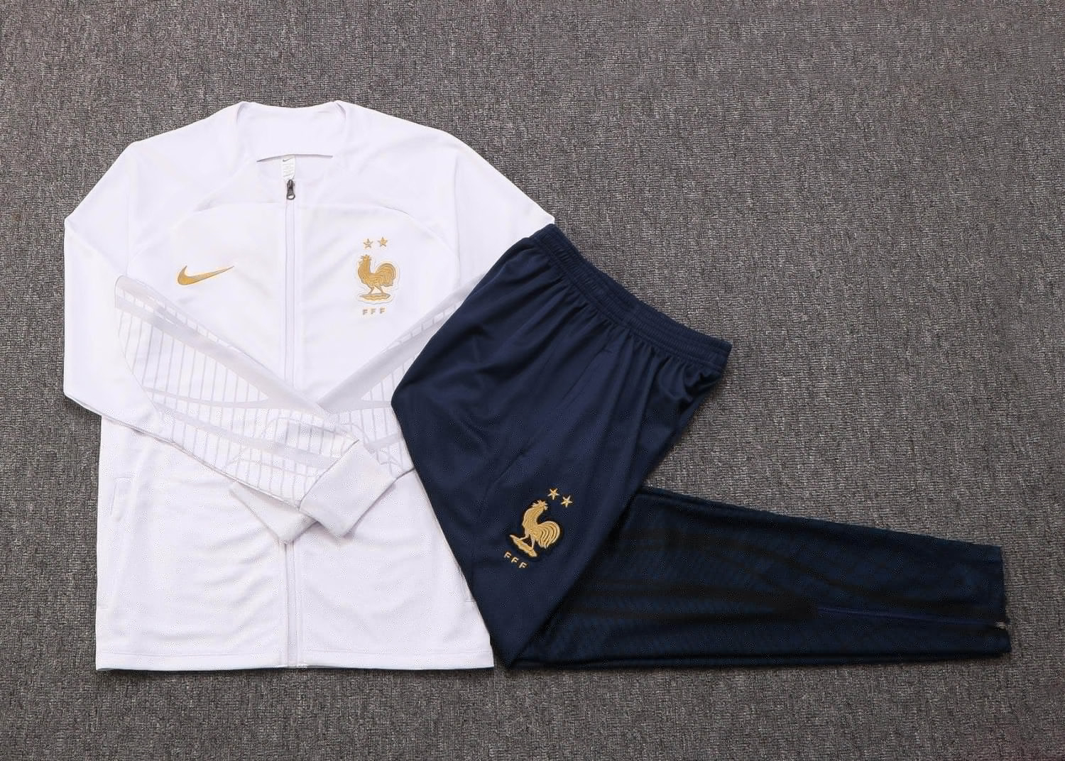 France White Soccer Jacket + Pants Replica Youth 2022