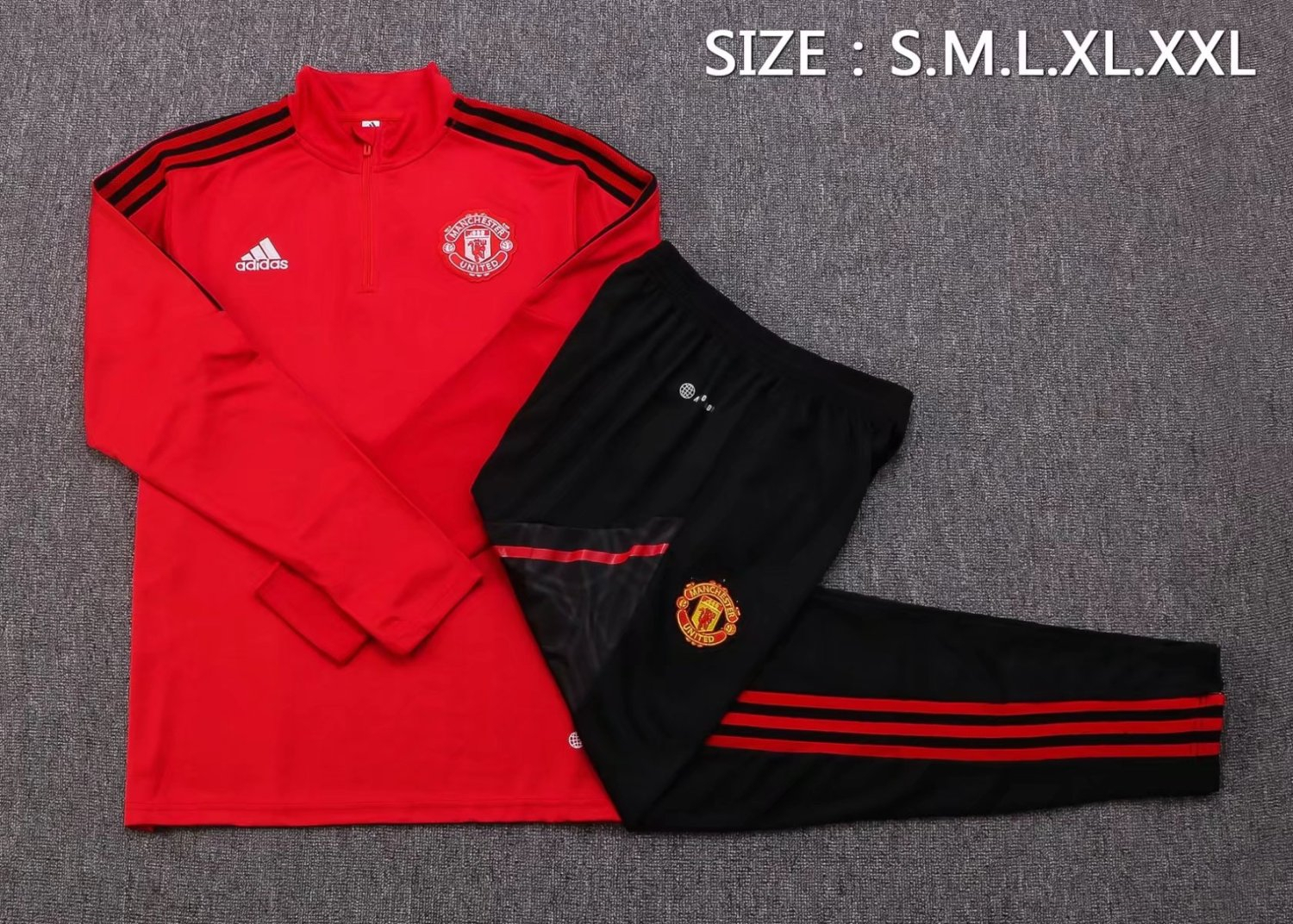 Manchester United Soccer Training Suit Red 2022/23 Mens