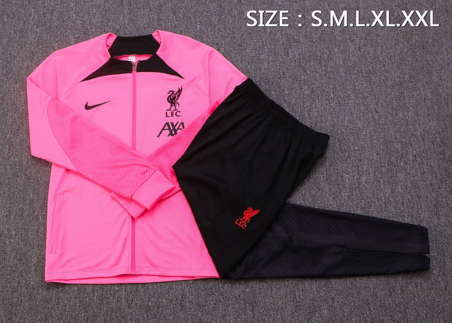 Liverpool Soccer Training Suit Jacket + Pants Pink 2022/23 Mens