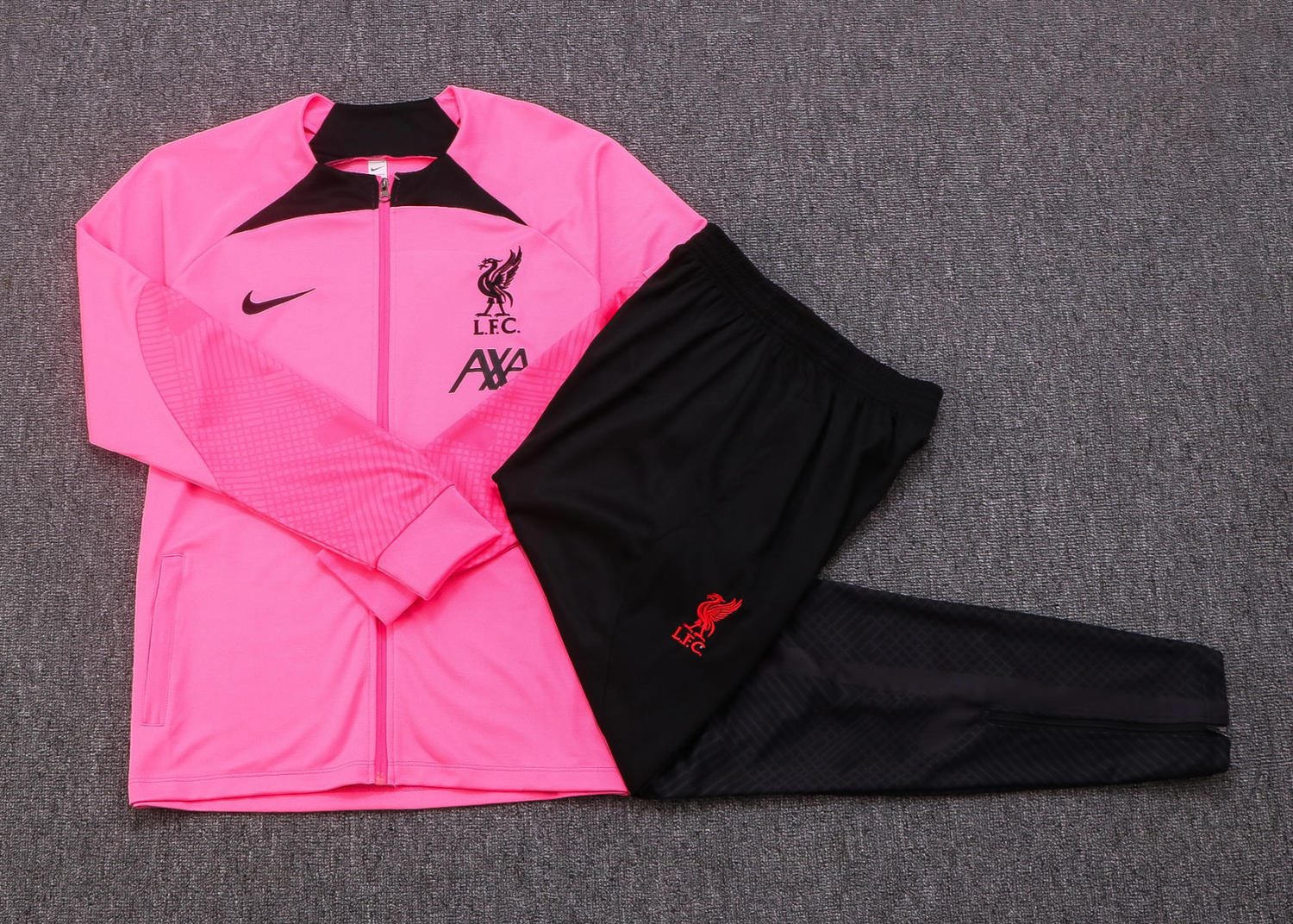 Liverpool Soccer Training Suit Jacket + Pants Pink 2022/23 Youth