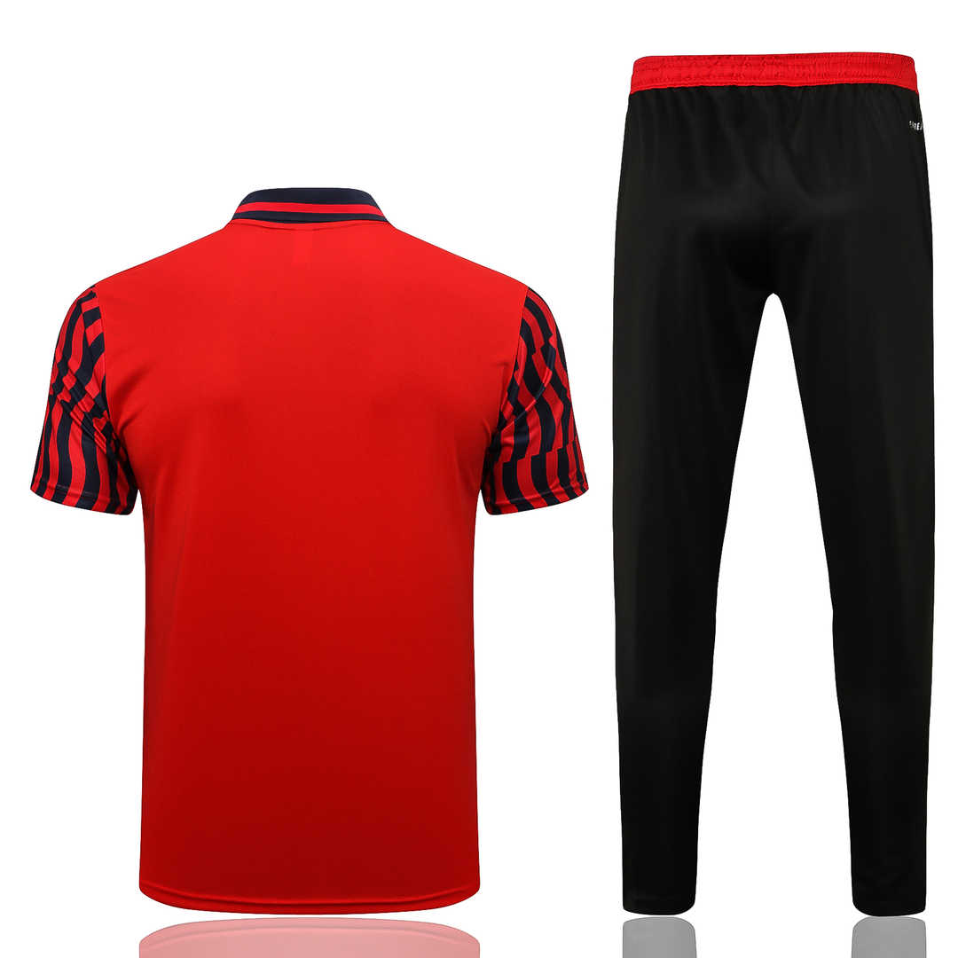 Bayern Munich Soccer Polo + Pants Replica Red 2022/23 Mens