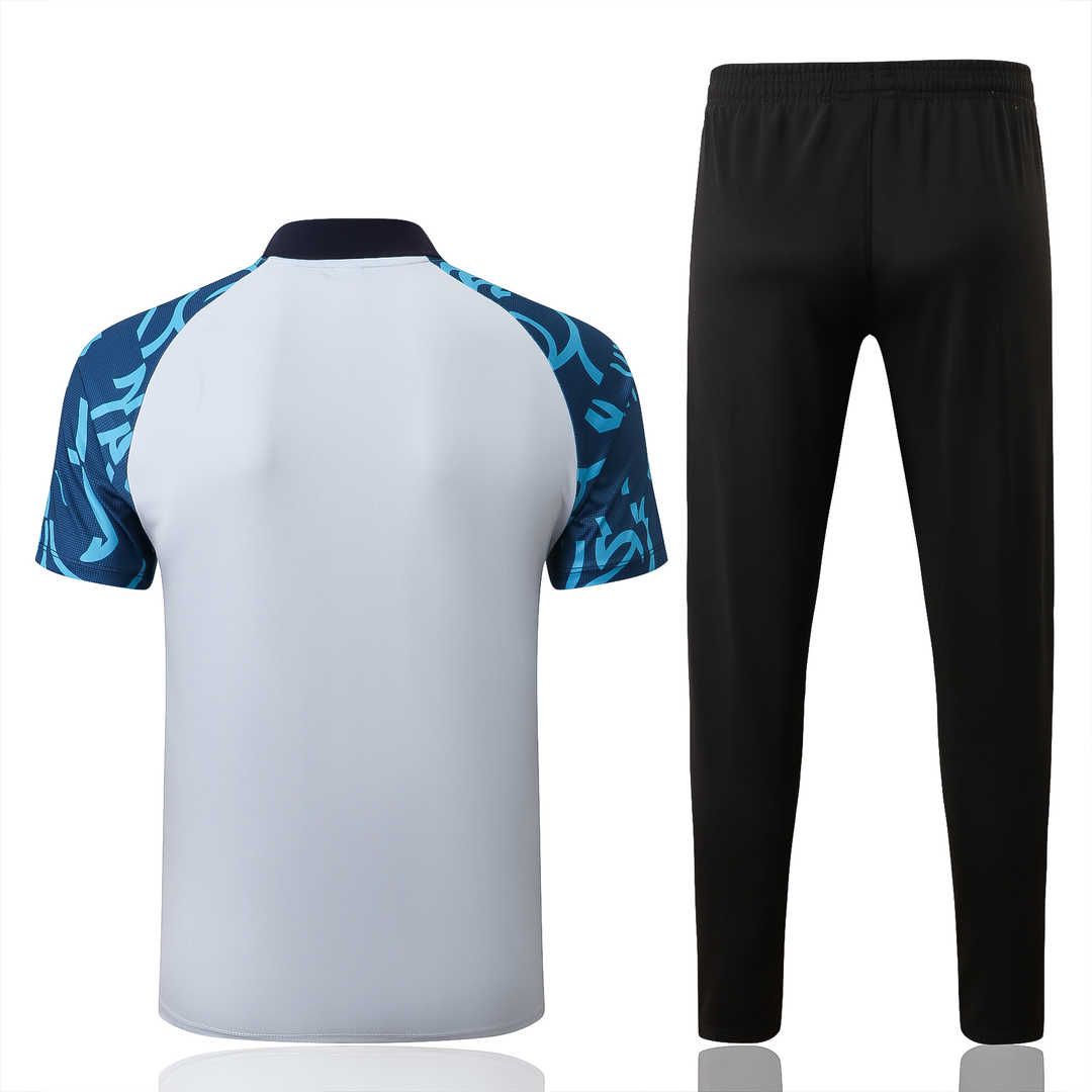 Chelsea Soccer Polo + Pants Replica Light Grey 2022/23 Mens