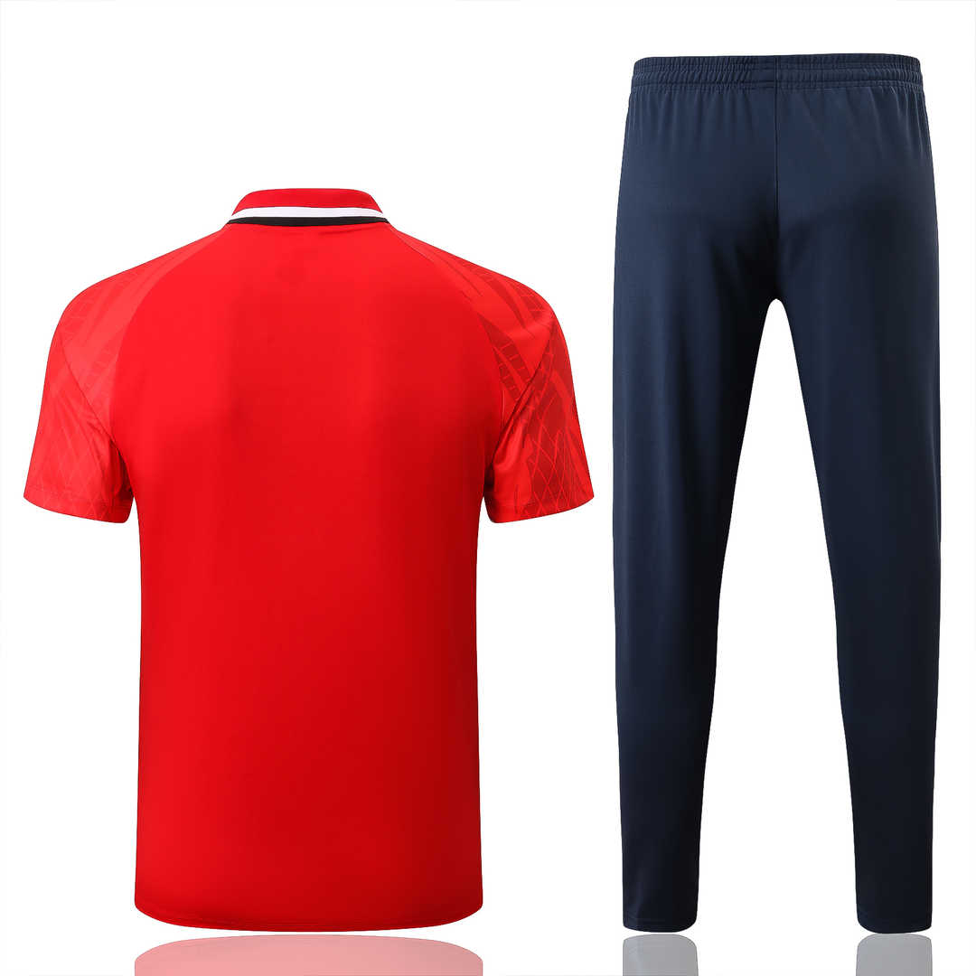 PSG Soccer Polo + Pants Replica Red 2022/23 Mens