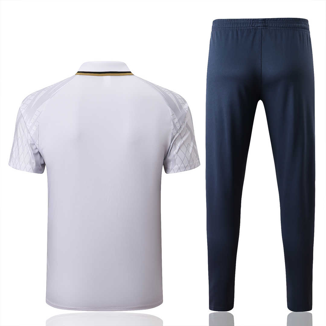 France Soccer Polo + Pants Replica White 2022/23 Mens