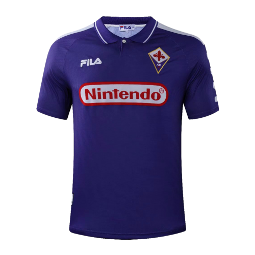 Fiorentina Soccer Jersey Replica Home 1998/99 Mens (Retro BATISTUTA #9)